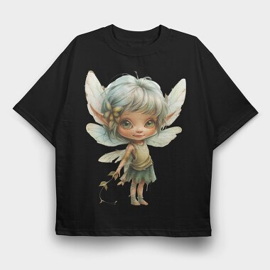 Fairy Garden Gnome, Tricou Oversize Barbati (Unisex)