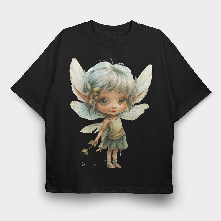 Fairy Garden Gnome, Tricou Oversize Barbati (Unisex)