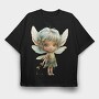 Fairy Garden Gnome, Tricou Oversize Barbati (Unisex)