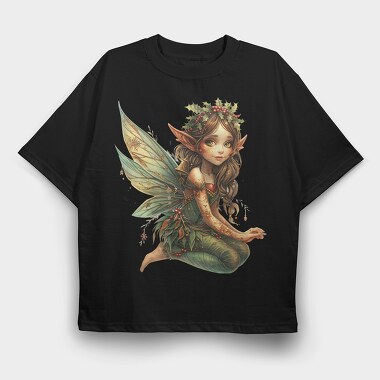 Fairy Garden Xmas, Tricou Oversize Barbati (Unisex)