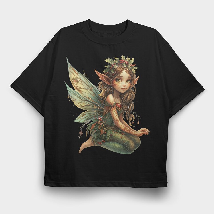 Fairy Garden Xmas, Tricou Oversize Barbati (Unisex)