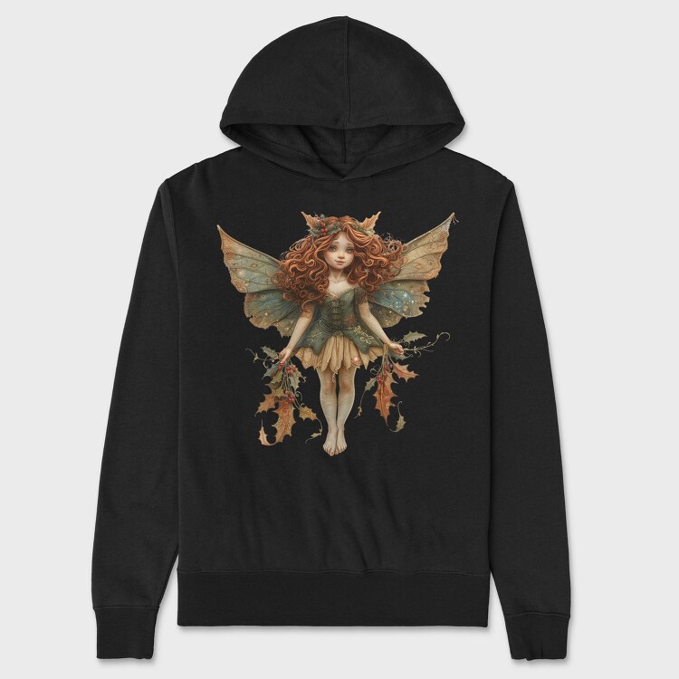 Fairy Holly Christmas, Hanorac Oversize Barbati (Unisex)