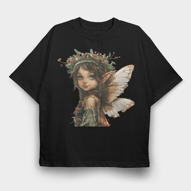 Fairy Holly Wreath, Tricou Oversize Barbati (Unisex)