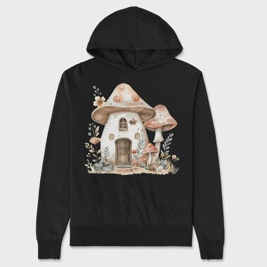 Fairy Mushroom House, Hanorac Oversize Barbati (Unisex)