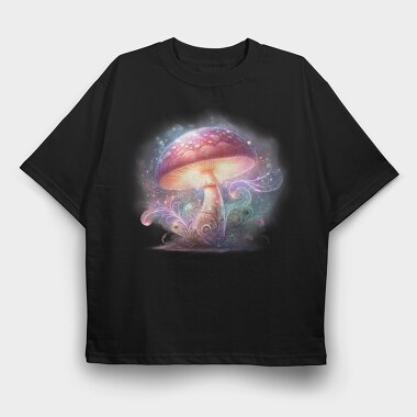 Fairy Mushroom Swirls, Tricou Oversize Barbati (Unisex)