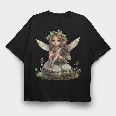 Fairy Ornament Garden, Tricou Oversize Barbati (Unisex)