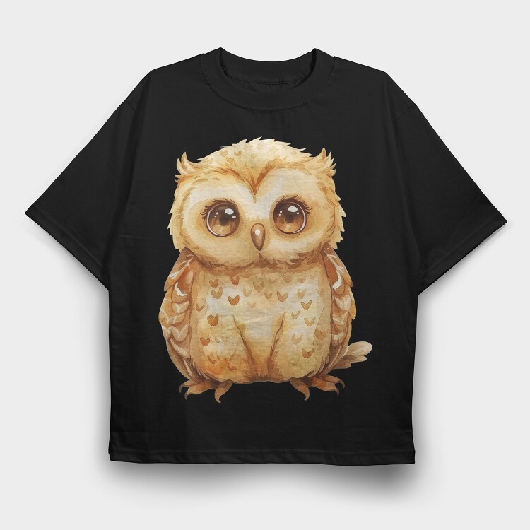 Fairy Owl Friends, Tricou Oversize Barbati (Unisex)