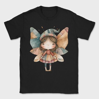 Fairy Patchwork Clipart, Tricou Barbati (Unisex)
