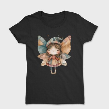 Fairy Patchwork Clipart, Tricou Femei