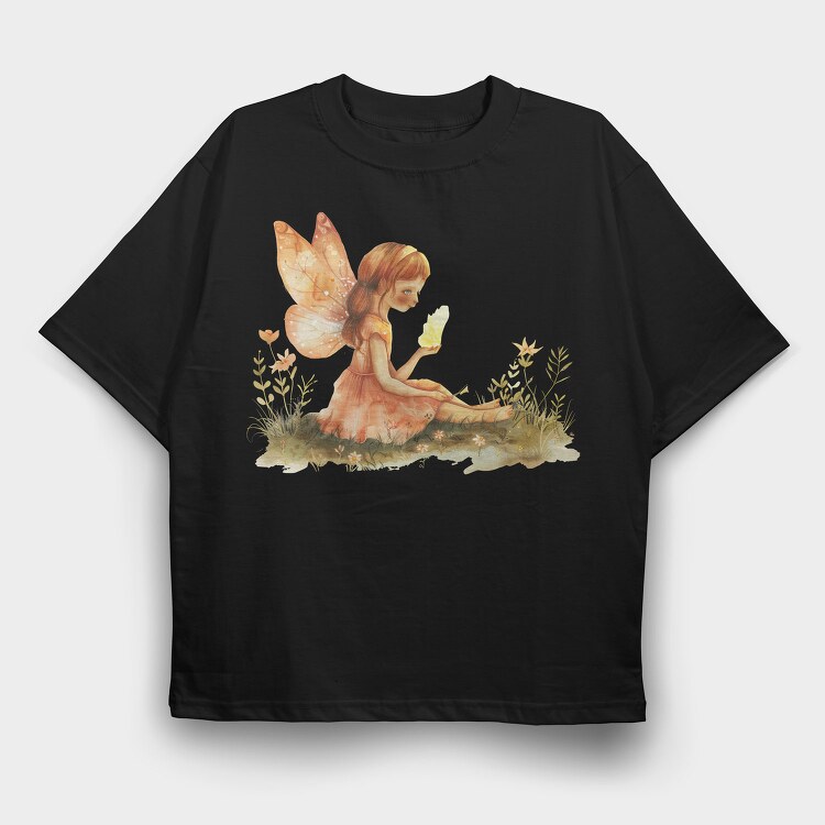 Fairy Reading Light, Tricou Oversize Barbati (Unisex)