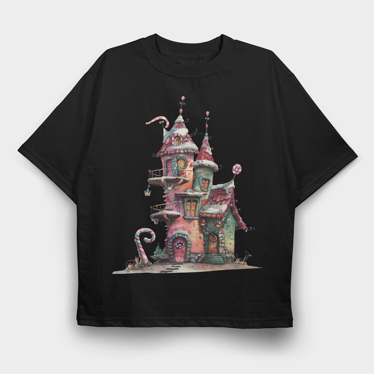 Fairy Tale House, Tricou Oversize Barbati (Unisex)