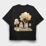 Fairy Tree Friends, Tricou Oversize Barbati (Unisex)