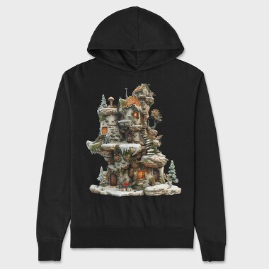 Fairy Treehouse Garden, Hanorac Oversize Barbati (Unisex)