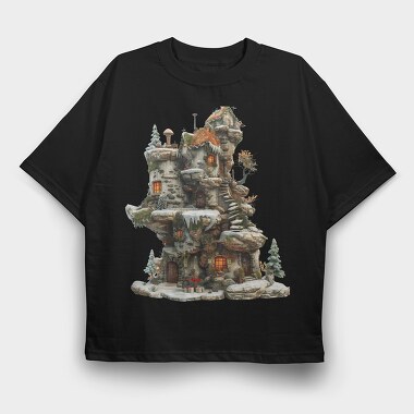 Fairy Treehouse Garden, Tricou Oversize Barbati (Unisex)