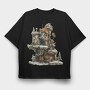 Fairy Treehouse Garden, Tricou Oversize Barbati (Unisex)