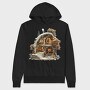 Fairy Winter Cottage, Hanorac Oversize Barbati (Unisex)