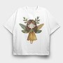 Fairy Woodland Hat, Tricou Oversize Barbati (Unisex)
