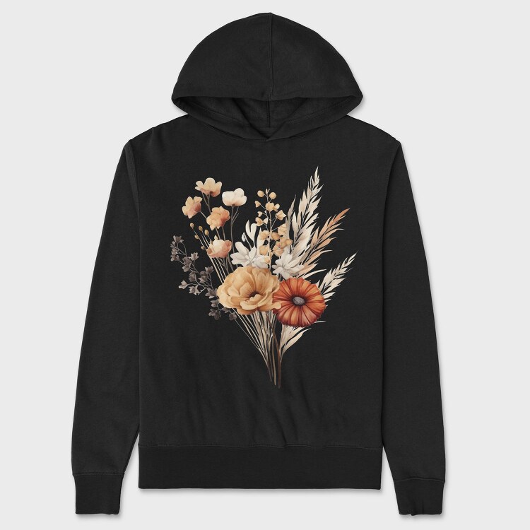 Fall Floral Bouquet, Hanorac Oversize Barbati (Unisex)