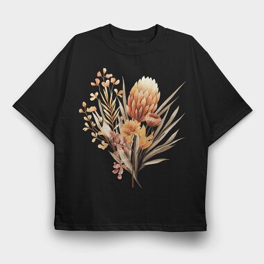 Fall Floral Breeze, Tricou Oversize Barbati (Unisex)
