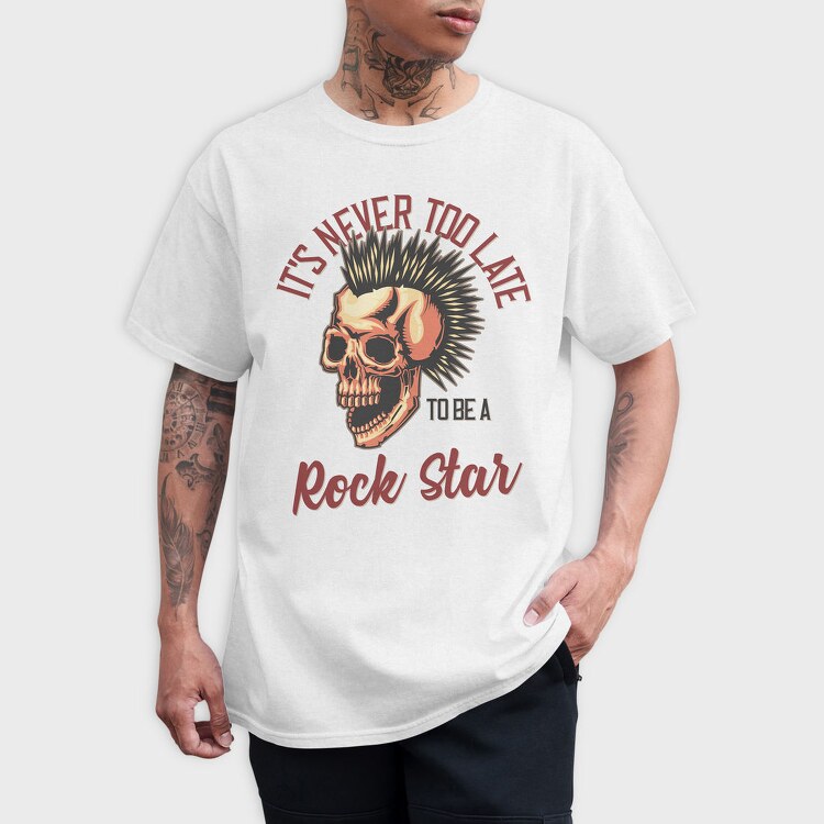 Punk Skull Rockstar, Tricou Barbati (Unisex)