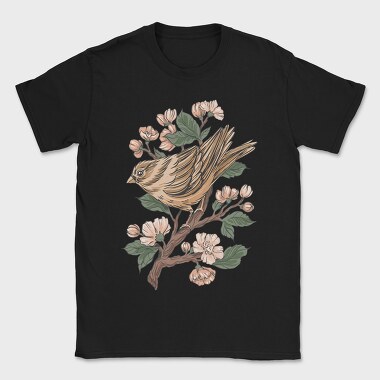 Sparrow Cherry Blossom, Tricou Barbati (Unisex)