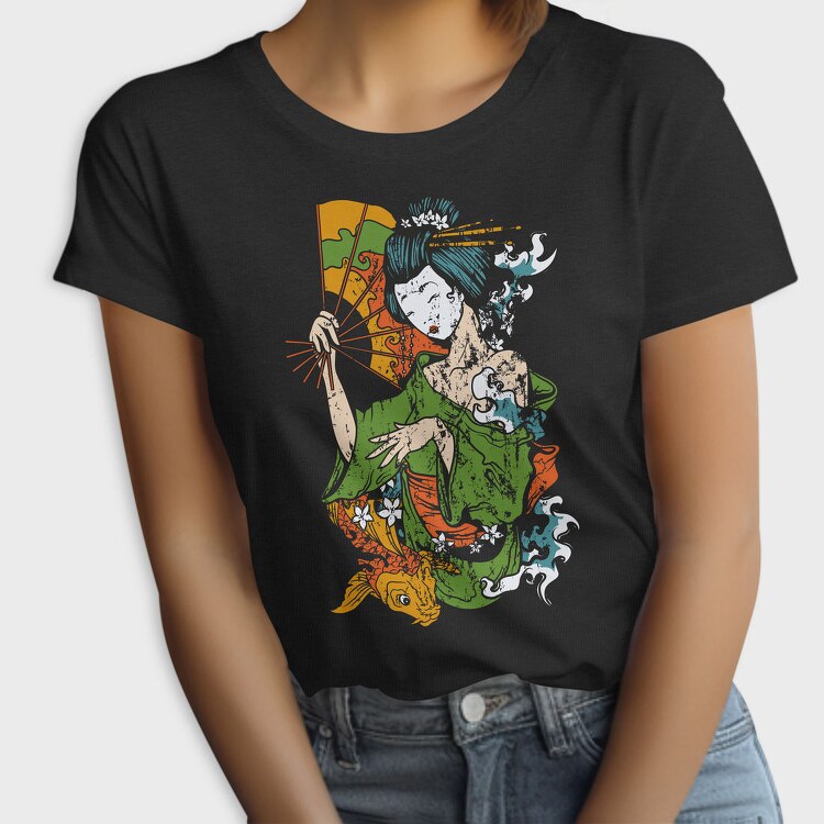 Geisha Koi Fan, Tricou Femei