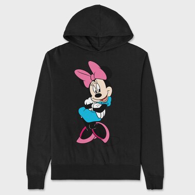 Minnie Mouse Bow Tie, Hanorac Oversize Barbati (Unisex)