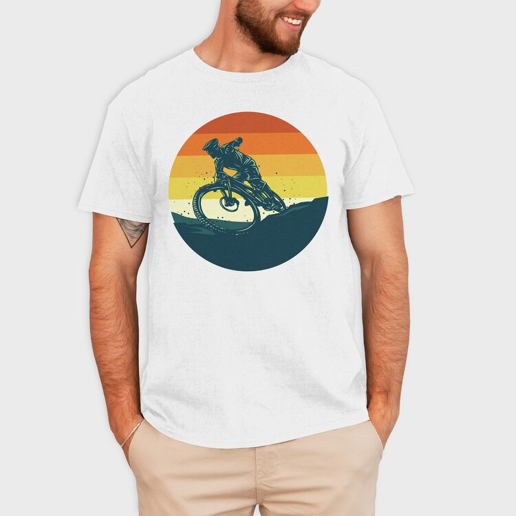 Dirt Bike Sunset, Tricou Barbati (Unisex)