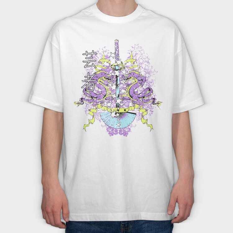 Purple Dragon Sword, Tricou Oversize Barbati (Unisex)