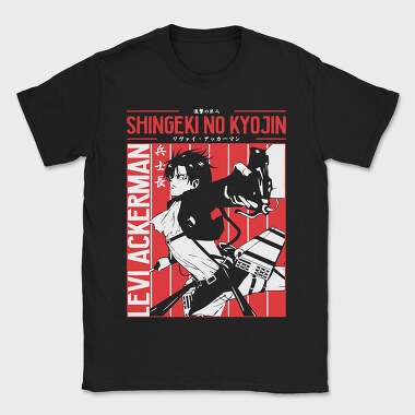 Levi Ackerman Red, Tricou Barbati (Unisex)