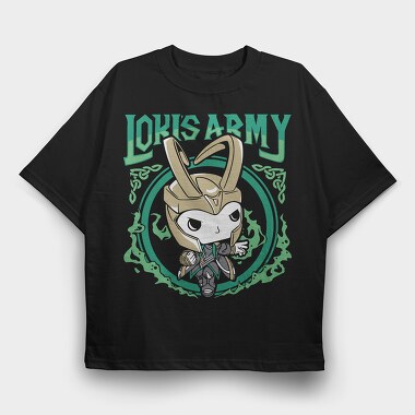 Lokis Army, Tricou Oversize Barbati (Unisex)