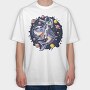 Space Shark Astronaut, Tricou Oversize Barbati (Unisex)