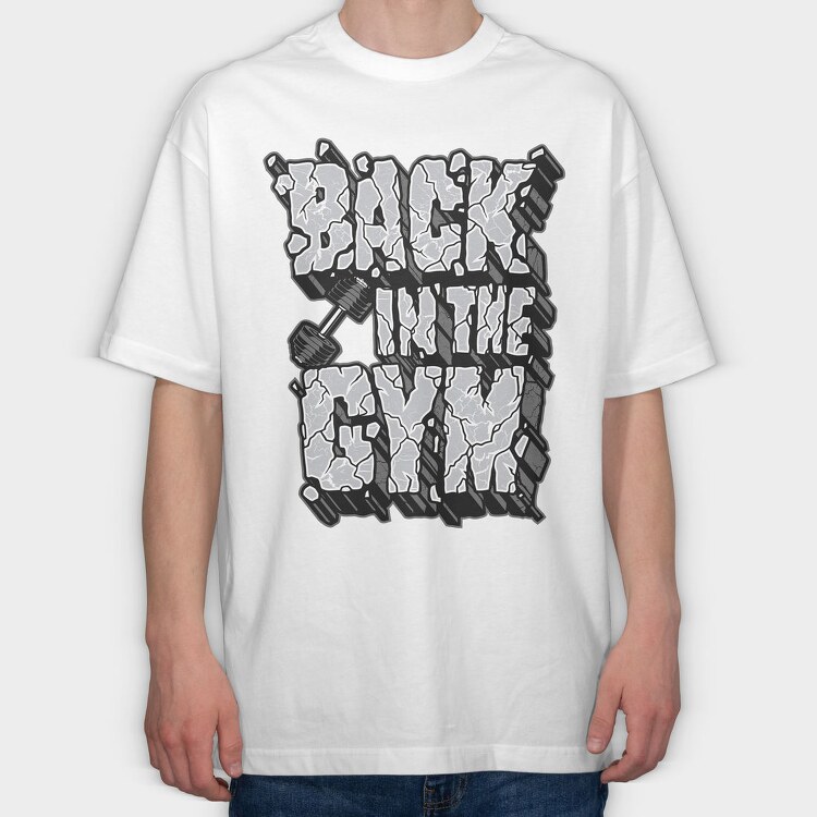 Black Gym Grind, Tricou Oversize Barbati (Unisex)