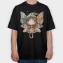 Fairy Patchwork Clipart, Tricou Oversize Barbati (Unisex)