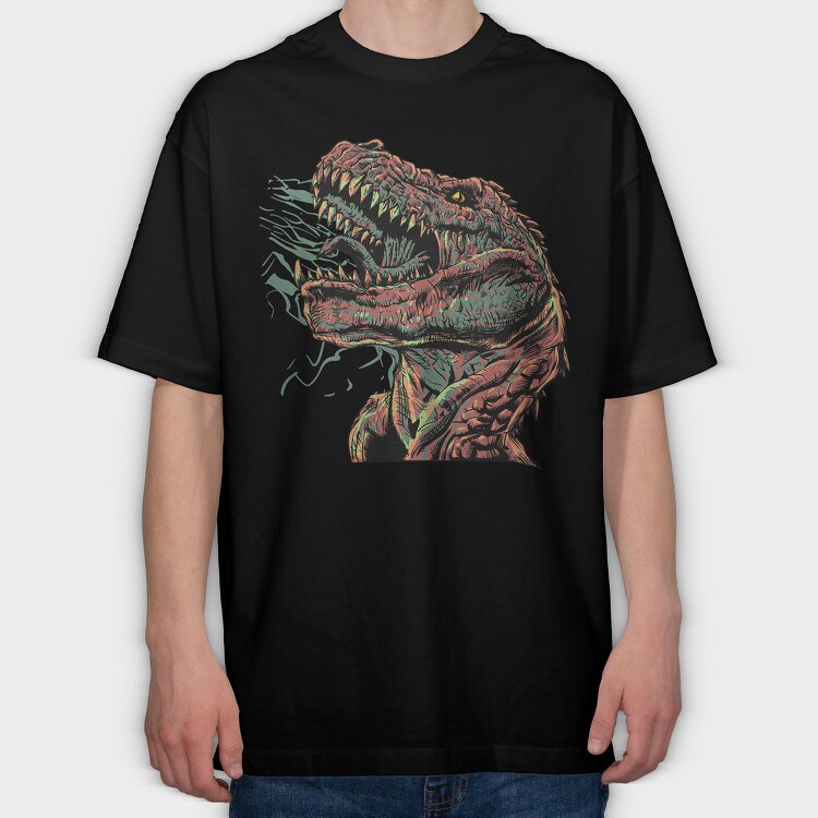 T Rex Roar 2, Tricou Oversize Barbati (Unisex)