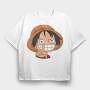 Luffy Smile, Tricou Oversize Barbati (Unisex)