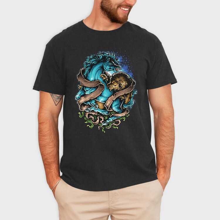 Blue Beast Roar, Tricou Barbati (Unisex)