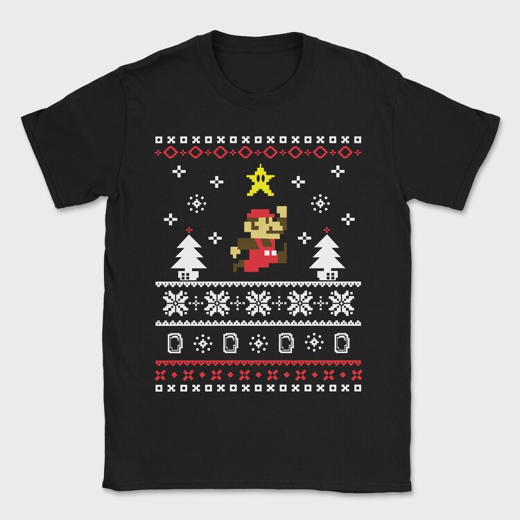 Mario Star Jump, Tricou Barbati (Unisex)