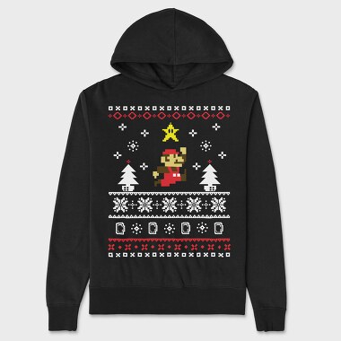 Mario Star Jump, Hanorac Oversize Barbati (Unisex)