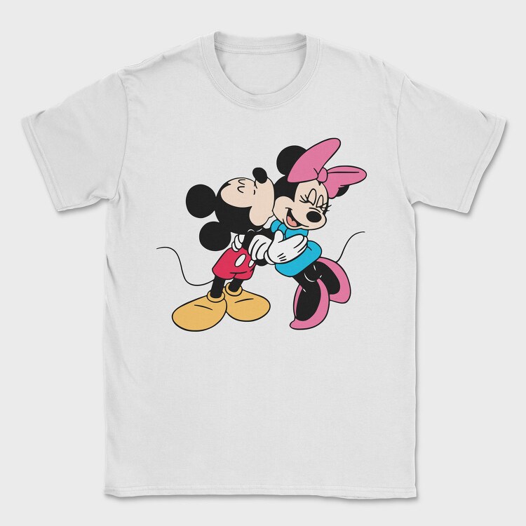 Mickey Minnie Hug 1, Tricou Barbati (Unisex)
