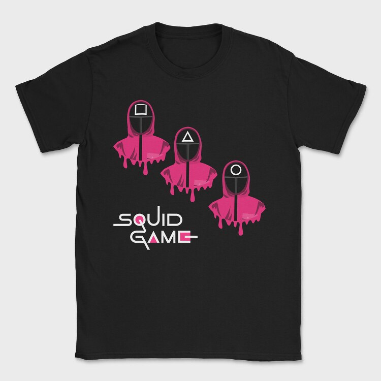 Pink Hooded Figure, Tricou Barbati (Unisex)
