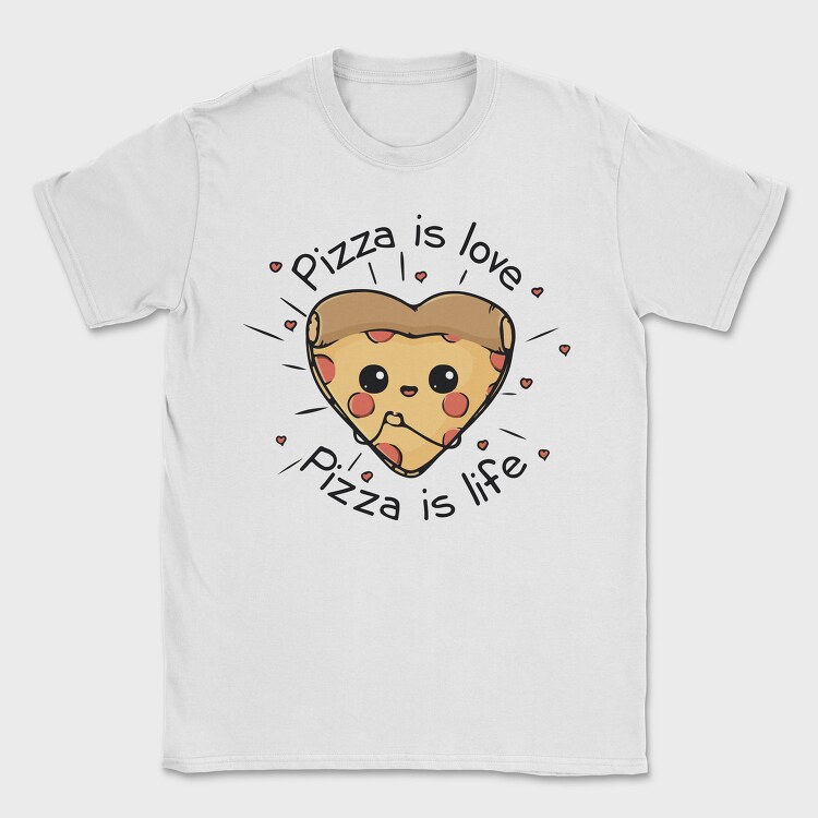 Pizza Love Slice, Tricou Barbati (Unisex)