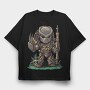 Predator Warrior, Tricou Oversize Barbati (Unisex)