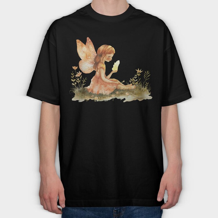 Fairy Reading Light, Tricou Oversize Barbati (Unisex)