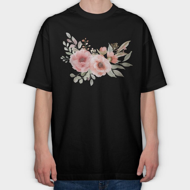 Fairy Floral Bouquet, Tricou Oversize Barbati (Unisex)