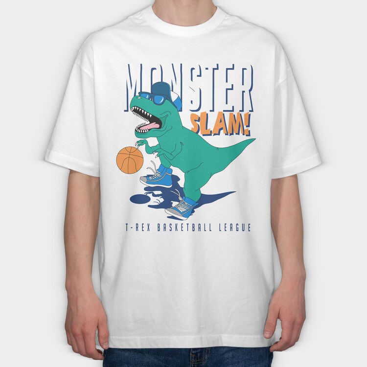 T Rex Slam Slam, Tricou Oversize Barbati (Unisex)