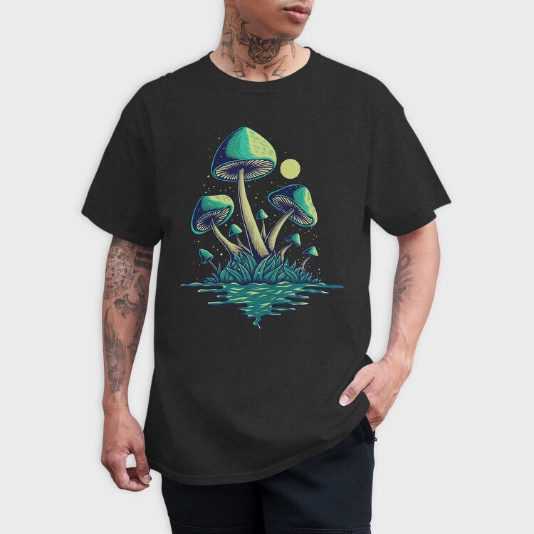 Mystic Mushroom Glow, Tricou Barbati (Unisex)