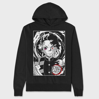 Red Moon Crescent, Hanorac Oversize Barbati (Unisex)
