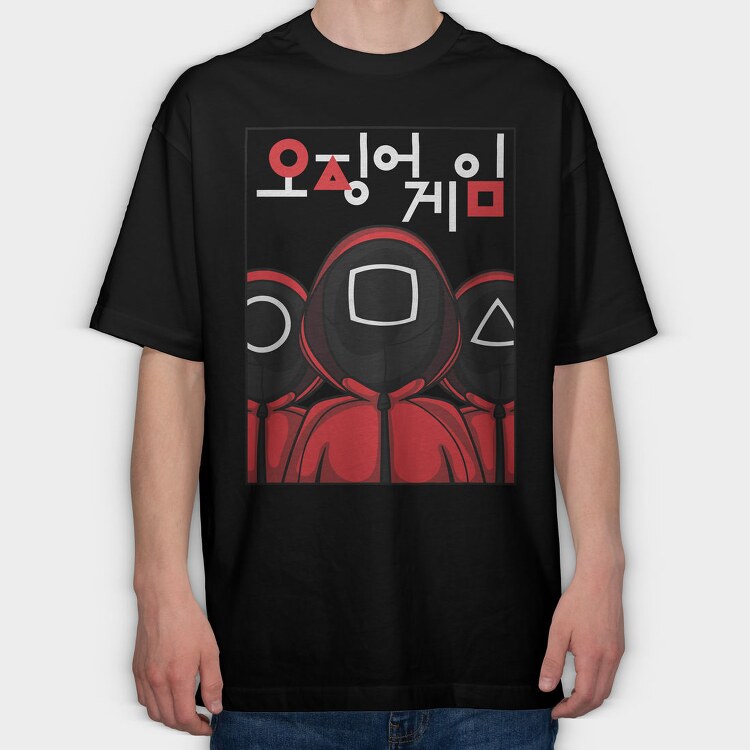 Red Hooded Squad, Tricou Oversize Barbati (Unisex)