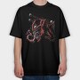 Red Wolf Howl 4, Tricou Oversize Barbati (Unisex)